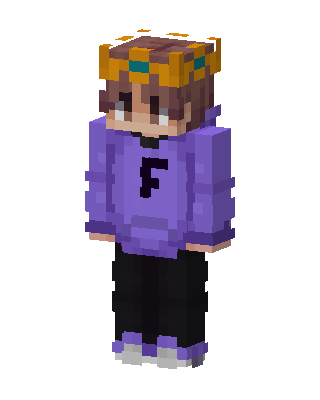Purple Crowned Hoodie Girl Minecraft skin