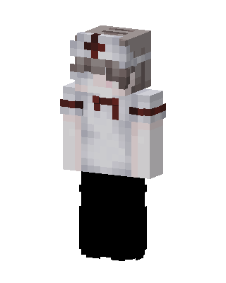 White Doctor Girl skin, 3D preview