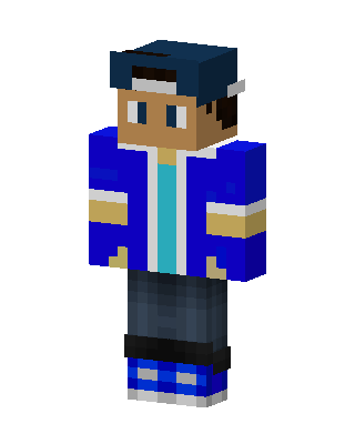Blue Cap Boy skin, 3D preview