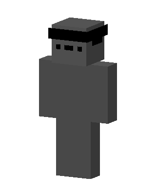 Gray Headband Bot skin, 3D preview