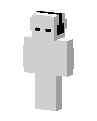 White Headphones Ghost skin, 3D preview