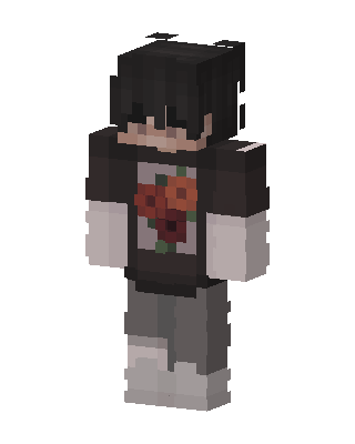 Rose Hoodie Boy skin, 3D preview