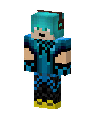 Cyan Headphones Minecraft skin