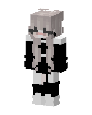 Monochrome Maid skin, 3D preview