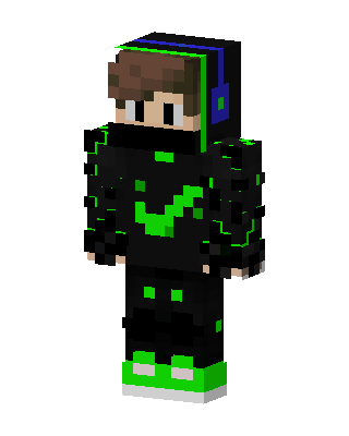 Black Headphone Hoodie Boy skin, 3D preview