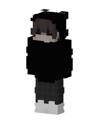 Shadow Hoodie Boy skin, 3D preview