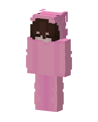 Pink Piggy Hoodie skin, 3D preview