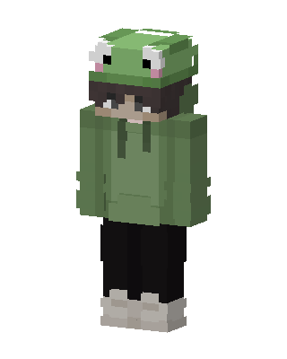 Frog Hoodie Kid skin, 3D preview