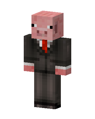 Pig In Suit skin, 3D preview
