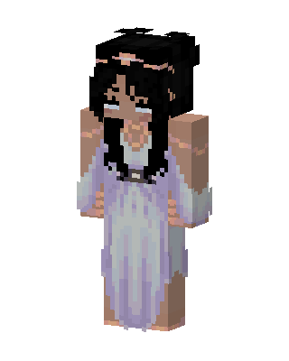 Lavender Gown Lady skin, 3D preview