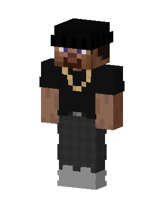 Black Drip Boy skin, 3D preview