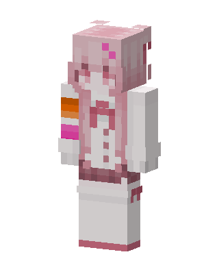 Pink Anime Girl skin, 3D preview