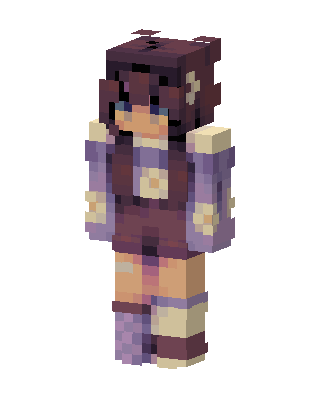 Lavender Flower Girl Minecraft skin