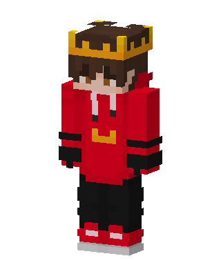Crowned Red Hoodie skin, 3D preview