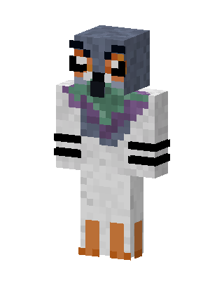 Pigeon Person skin, 3D preview