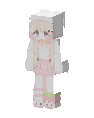 Strawberry Bunny skin, 3D preview