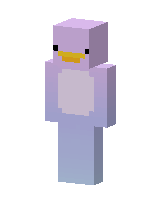 Purple Penguin skin, 3D preview