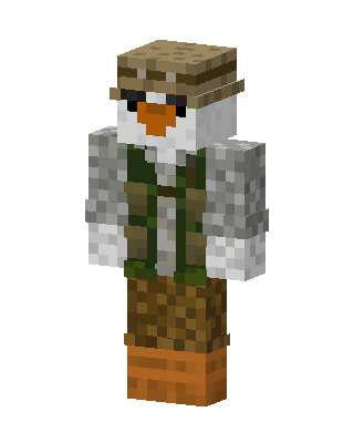 Explorer Penguin Minecraft holiday skin