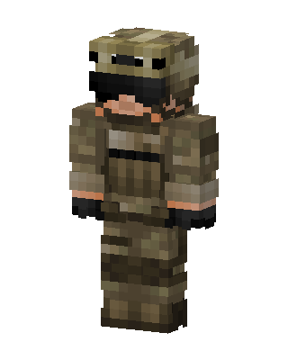 Brown Masked Soldier Boy Minecraft skin