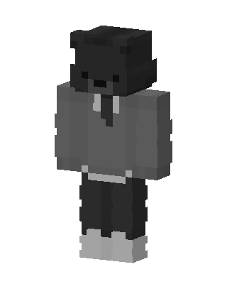 Gray Hoodie Bear skin, 3D preview