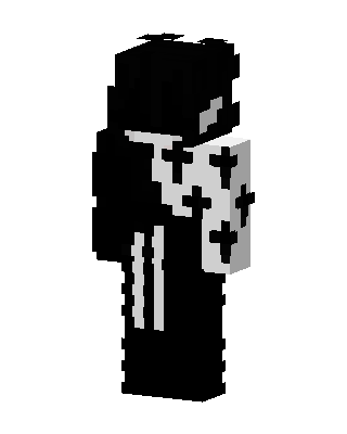 Black Masked Villain Boy skin, 3D preview
