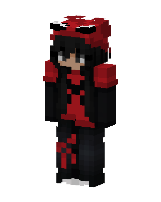 Red Panda Hoodie skin, 3D preview