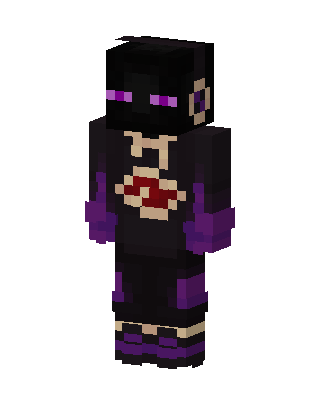 Enderman Hoodie skin, 3D preview