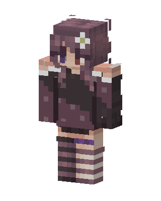 Mauve Flower Girl skin, 3D preview