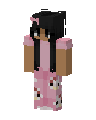 Pink Pajama Girl skin, 3D preview