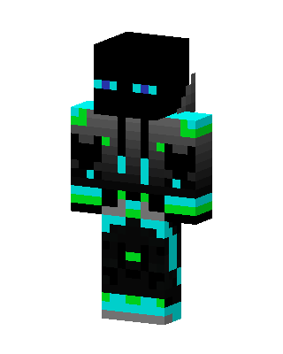 Cyber Enderman skin, 3D preview