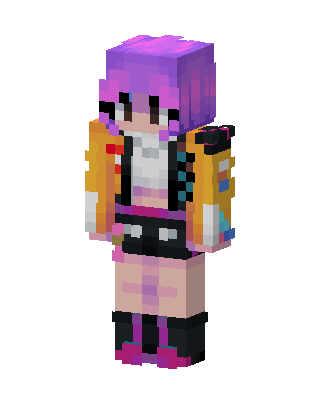 Neon Punk Girl skin, 3D preview