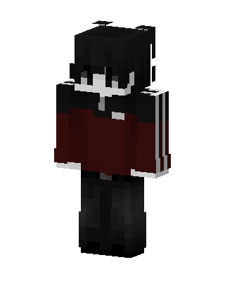 Black Student Boy Minecraft goth skin
