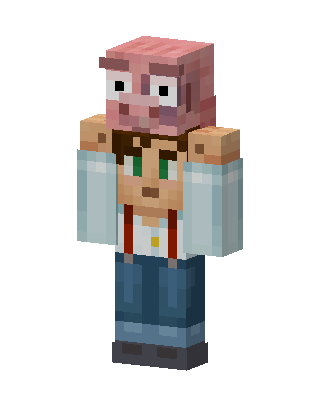 Jesse Pig Head skin, 3D preview