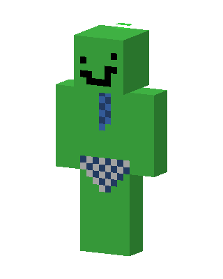 Smiley Green Guy skin, 3D preview
