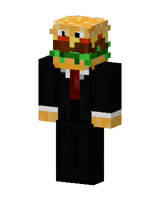 Burger Man skin, 3D preview