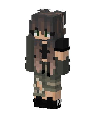 Camo Grunge Girl Minecraft skin