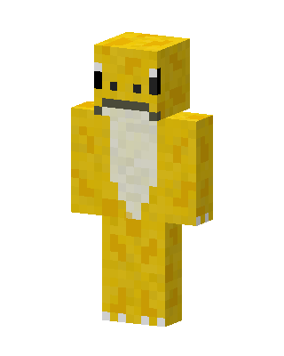 Yellow Dino skin, 3D preview