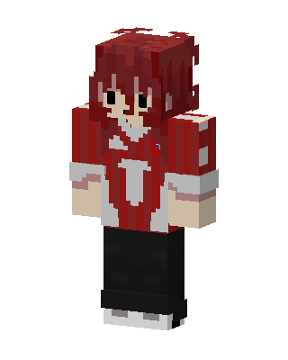 Red Athlete Girl Minecraft skin
