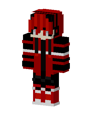 Crimson Hoodie skin, 3D preview