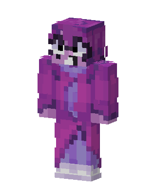 Purple E-Girl skin, 3D preview