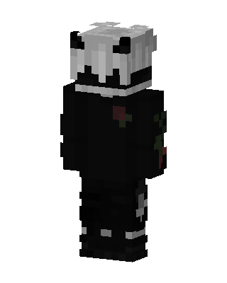Rose Panda Hoodie skin, 3D preview