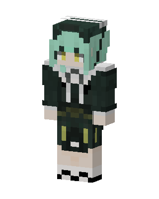 Mint Maid skin, 3D preview