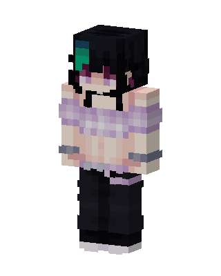 Lavender Goth skin, 3D preview