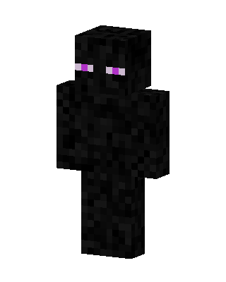 Black Glowing Villain Minecraft Enderman skin