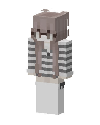 Gray Player Girl skin, 3D preview