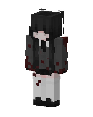 Black Anime Girl skin, 3D preview