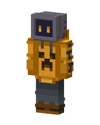 Creeper Hoodie Robot skin, 3D preview