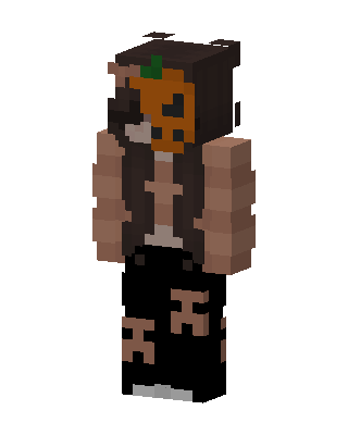 Black Masked Holiday Boy skin, 3D preview
