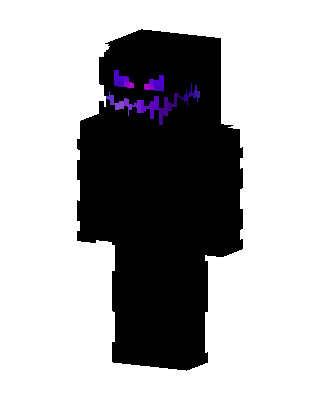 Black Glowing Villain Boy skin, 3D preview