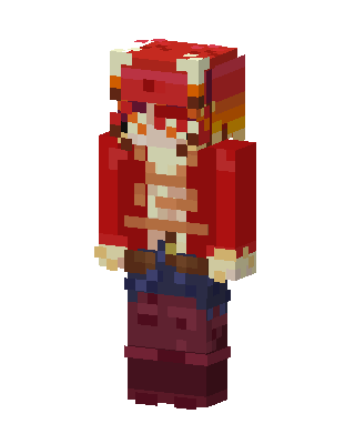 Red Player Girl Minecraft skin